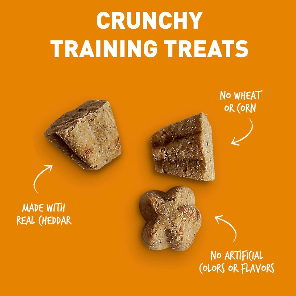 Cloud Star Tricky Trainers Crunchy Dog Training Treats 5 Oz Pouch, Cheddar Flavor, Low Calorie Behavior Aid With 680 Treats12 Ounce (Pack Of 1)