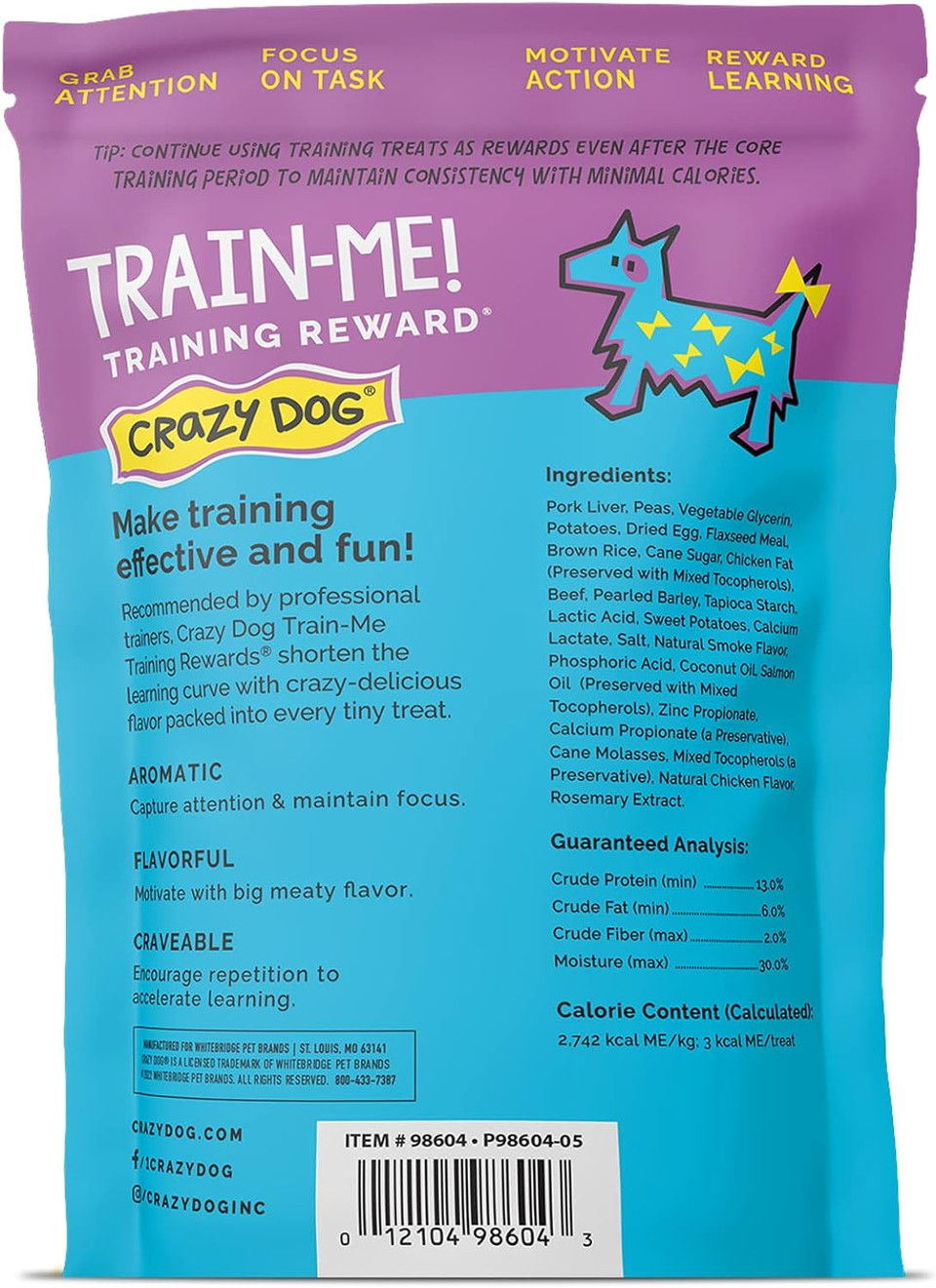 Crazy Dog Train-Me Training Rewards For Dogs, Beef, 4-Ounce4 Ounce