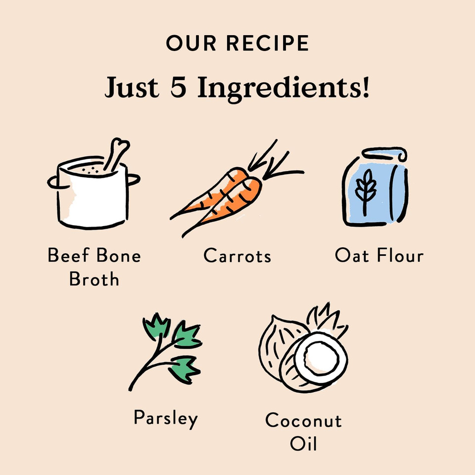 Bocce'S Bakery Oven Baked Bone Broth Treats For Dogs, Wheat-Free Everyday Dog Treats, Made With Real Ingredients, Baked In The Usa, All-Natural Biscuits, Beef Bone Broth, Carrots, & Parsley, 5 Oz