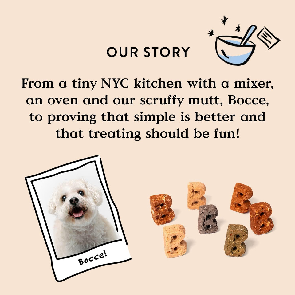Bocce'S Bakery Oven Baked Bone Broth Treats For Dogs, Wheat-Free Everyday Dog Treats, Made With Real Ingredients, Baked In The Usa, All-Natural Biscuits, Beef Bone Broth, Carrots, & Parsley, 5 Oz