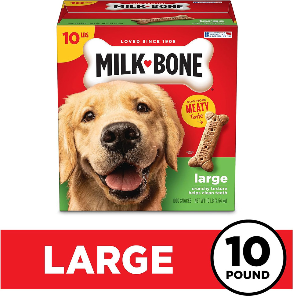 Milk-Bone Original Dog Treats Biscuits For Large Dogs, 10 Pounds (Packaging May Vary)10 Pound (Pack Of 1)