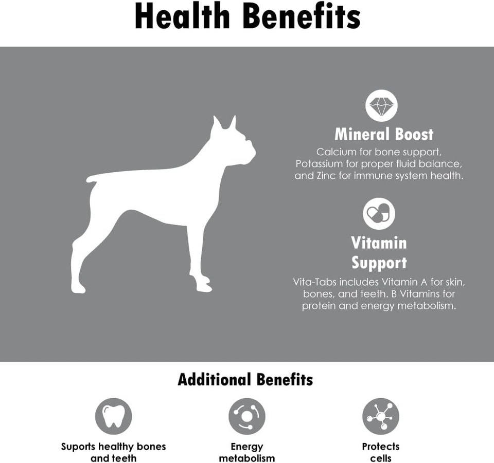 Vita-Tabs Silver - Vitamins, Minerals, Nutrients - Support For Senior Dog - Supplement For Healthy Bone, Joint, Energy, Immune System - 100 Chewable Tablets