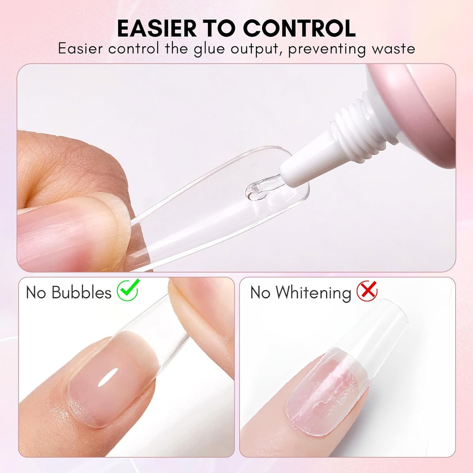 Makartt Gel Nail Glue, Solid Nail Glue For Press On Nails For Soft Gel Nail Tips 15Ml Nail Lamp Needed Multifunctional Nail Tools Strong Adhesive Rhinestone Glue Gel For Nail Charms Nail Gems