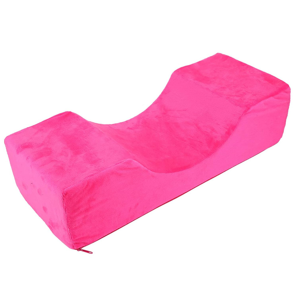 Neck Support Headrest Pillow Ushaped Eyelashes Extension Pillow Eyelashes Grafting Makeup Pillow, Nail Art Hand Arm Rest Manicure Cushion Beauty Salon Pillow(Rose Red)Rose Red