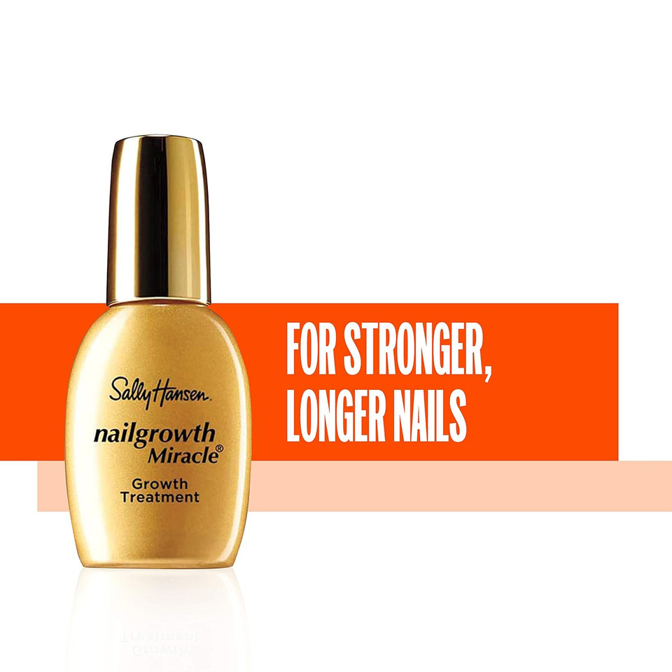 Sally Hansen Diamond Strength Instant Nail Hardener And Nailgrowth Miracle Serum, Nail Kit, Pack Of Two, High-Powdered Hardener, Ends Cracking, Splitting And Peeling