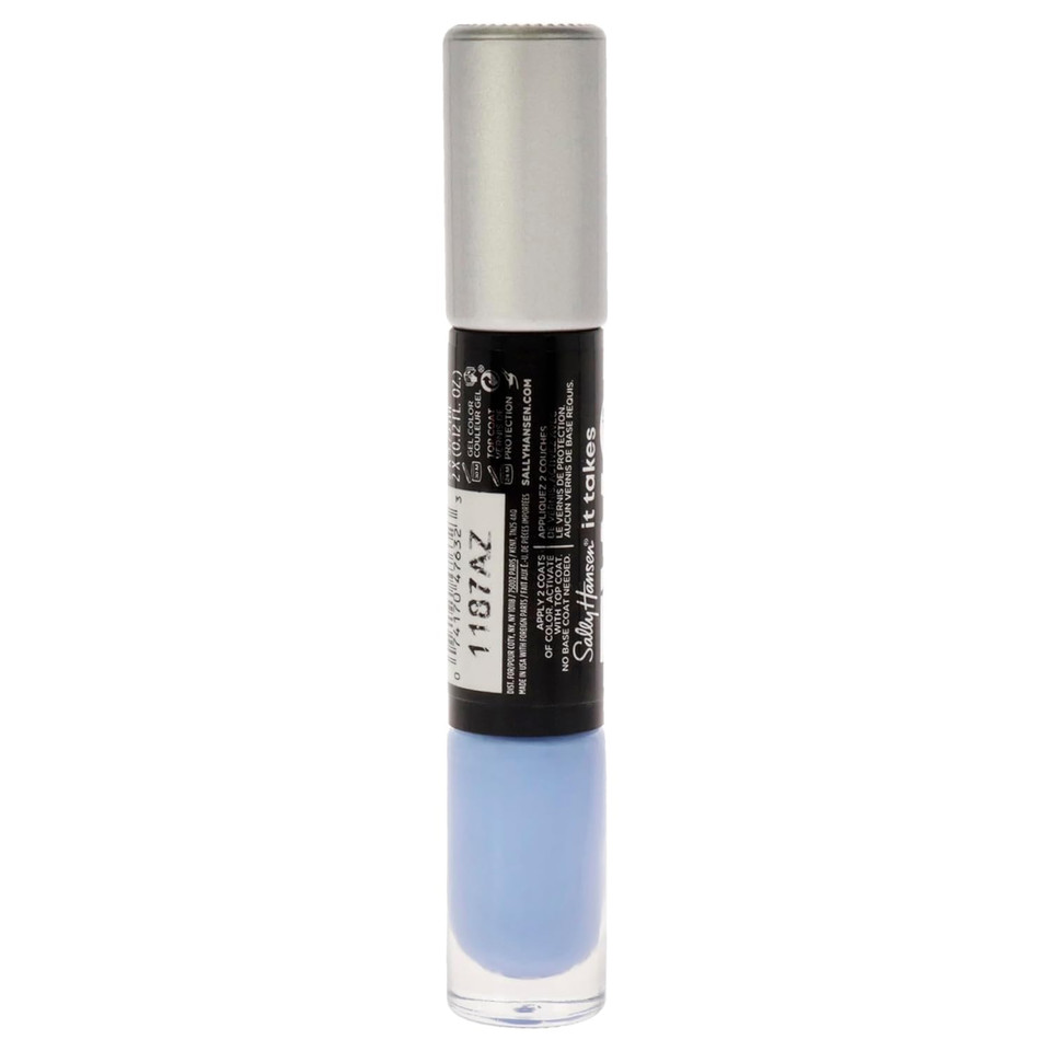 Sally Hansen It Takes Two Miracle Sugarfix Dual Ended Nail Gel Color + Top Coat ,Gel Nail Polish, Color Nail Polish, Gel Top Coat, Sheer, No Uv Light, Long Lasting, 2X 0.12 Ounce