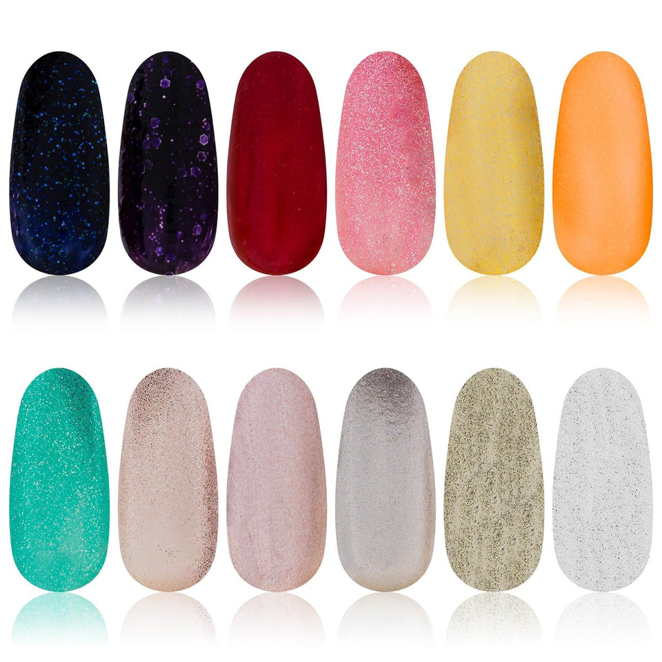 Shany Nail Polish Set - Nail Lacquer Quick Dry, Full Size, Vibrant, Colorful, Trendy, Semi Glossy, Shimmery, Matte Nail Polish Set - 12 Colors - Metallic Collectionmetallic0.5 Fl Oz (Pack Of 12)