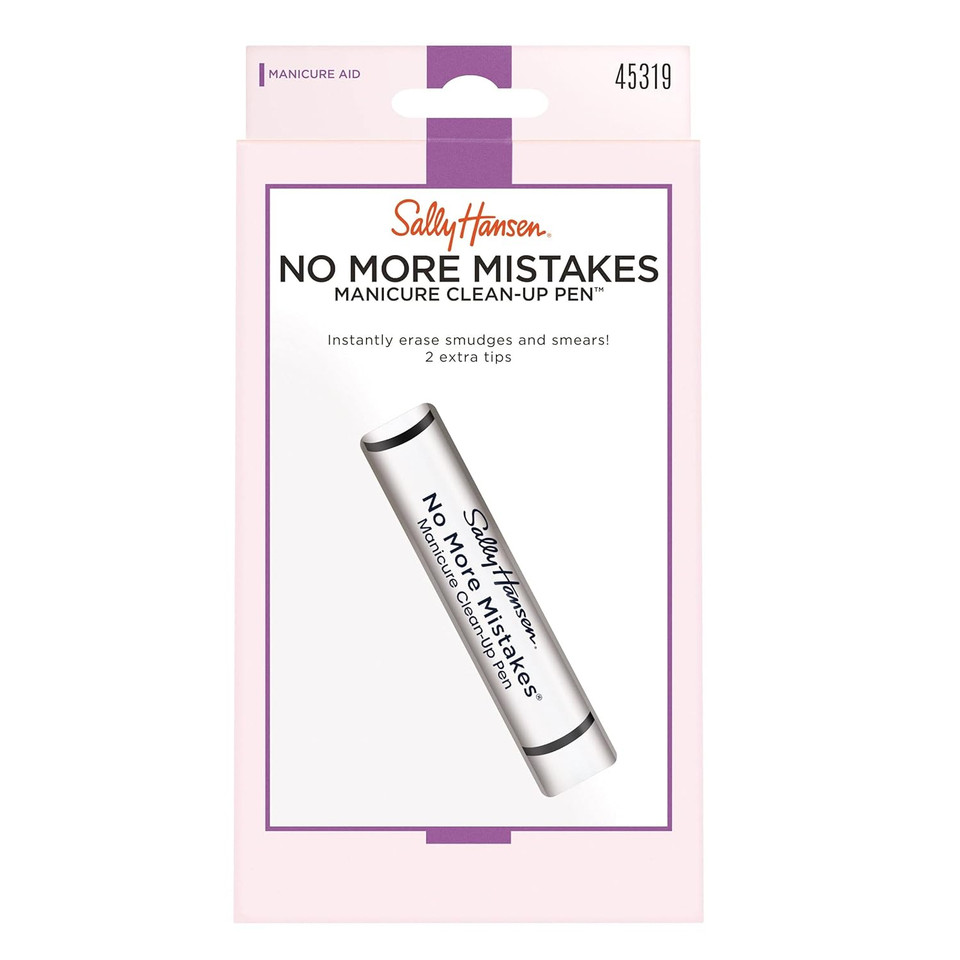 Sally Hansen No More Mistakes Manicure Cleanup Pen, White, 0.05 Ounce, Packaging May Vary