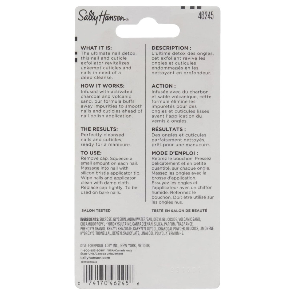 Sally Hansen Nail Rehab Charcoal Resurfacer - 46245 Exfoliator Women 0.4 Oz