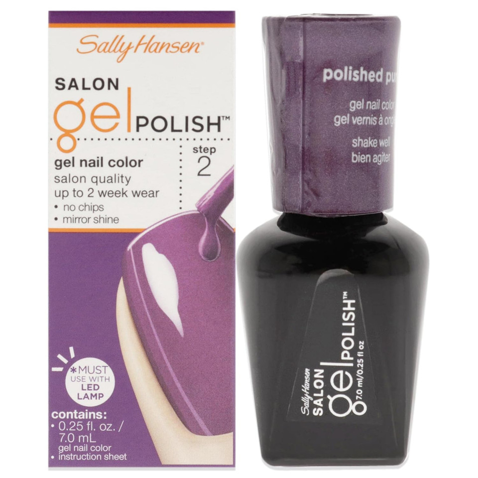 Sally Hansen Salon Gel Nail Polish, Polished Purple, 0.25 Fl Oz (Pack Of 1)Polished Purple0.25 Fl Oz (Pack Of 1)