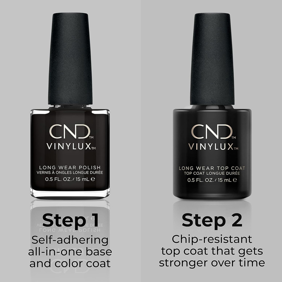 Cnd Vinylux Longwear Black Nail Polishblack Pool #105