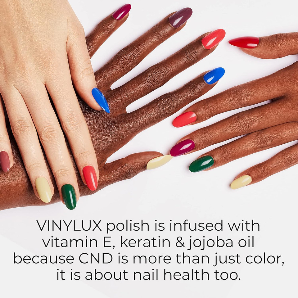 Cnd Vinylux Longwear Blue Nail Polish, Gel-Like Shine & Chip Resistant Color, 0.5 Fl Ozpeacock Plume #1990.5 Fluid Ounce