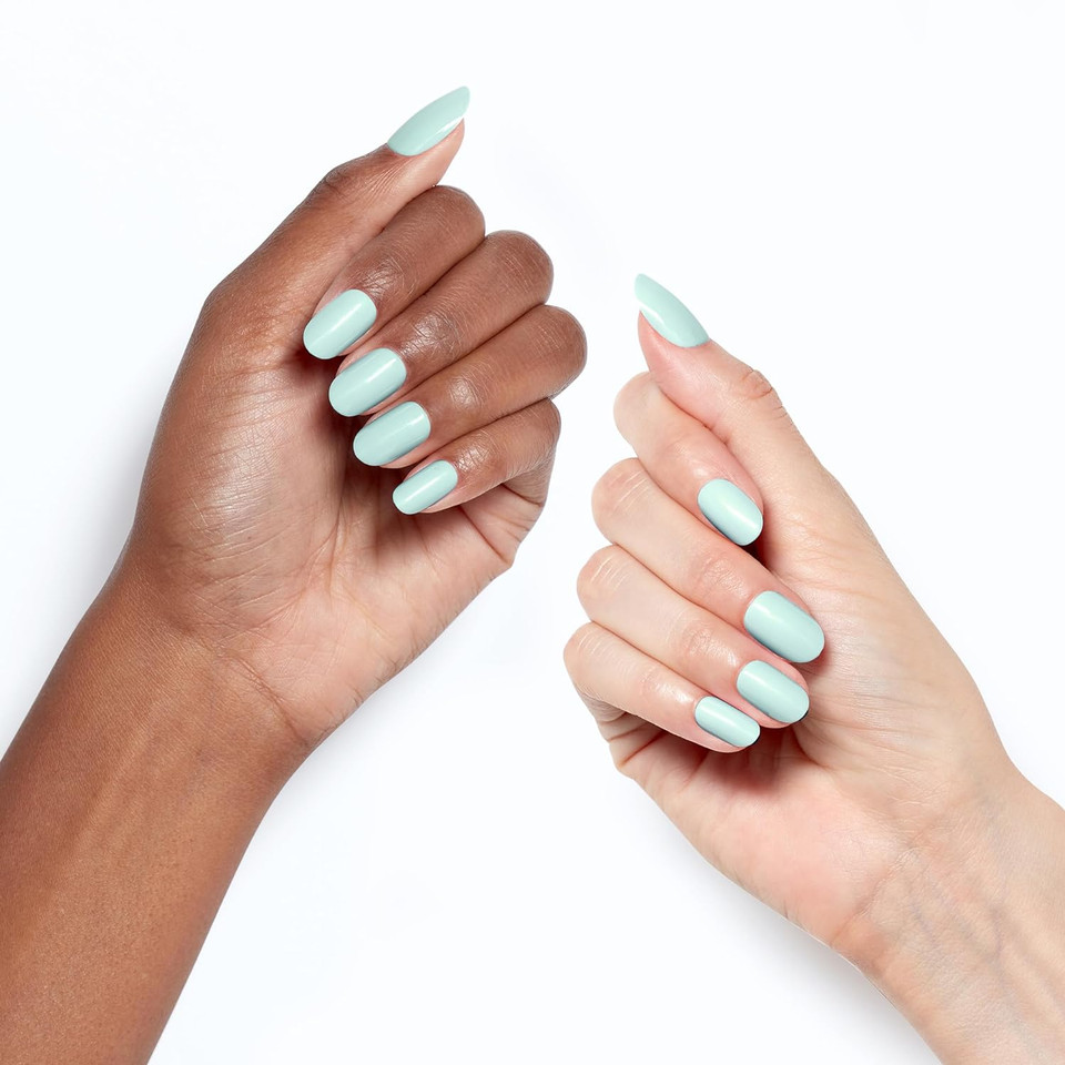 Opi Xpress/On Press On Nails, Up To 14 Days Of Wear, Gel-Like Salon Manicure, Vegan, Sustainable Packaging, With Nail Glue, Short Blue Nails, Gelato On My Mindgelato On My Mind