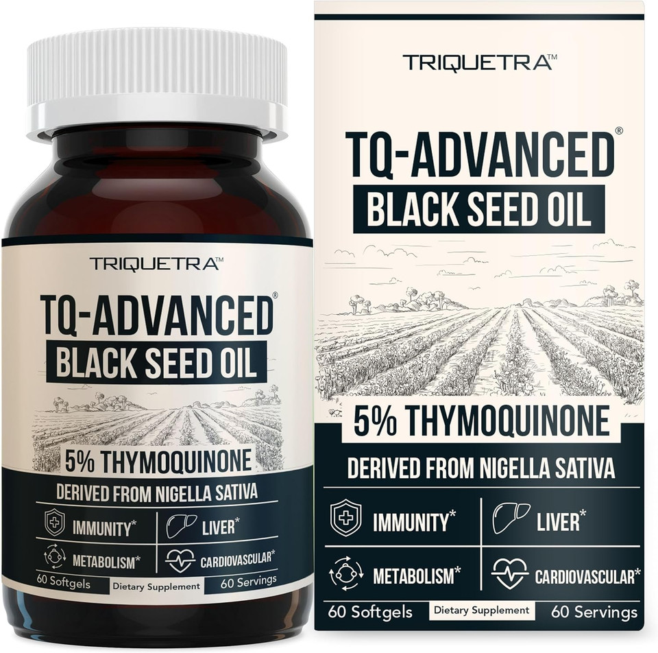 Black Seed Oil Capsules | 5% Thymoquinone - Tq-Advancedã¢Â® | Maximum Strength - 500 Mg Of Oil Per Capsule - 15:1 Oil Concentrate From Nigella Sativa, Raw Form, Vegan, Glass Bottle (60 Capsules)