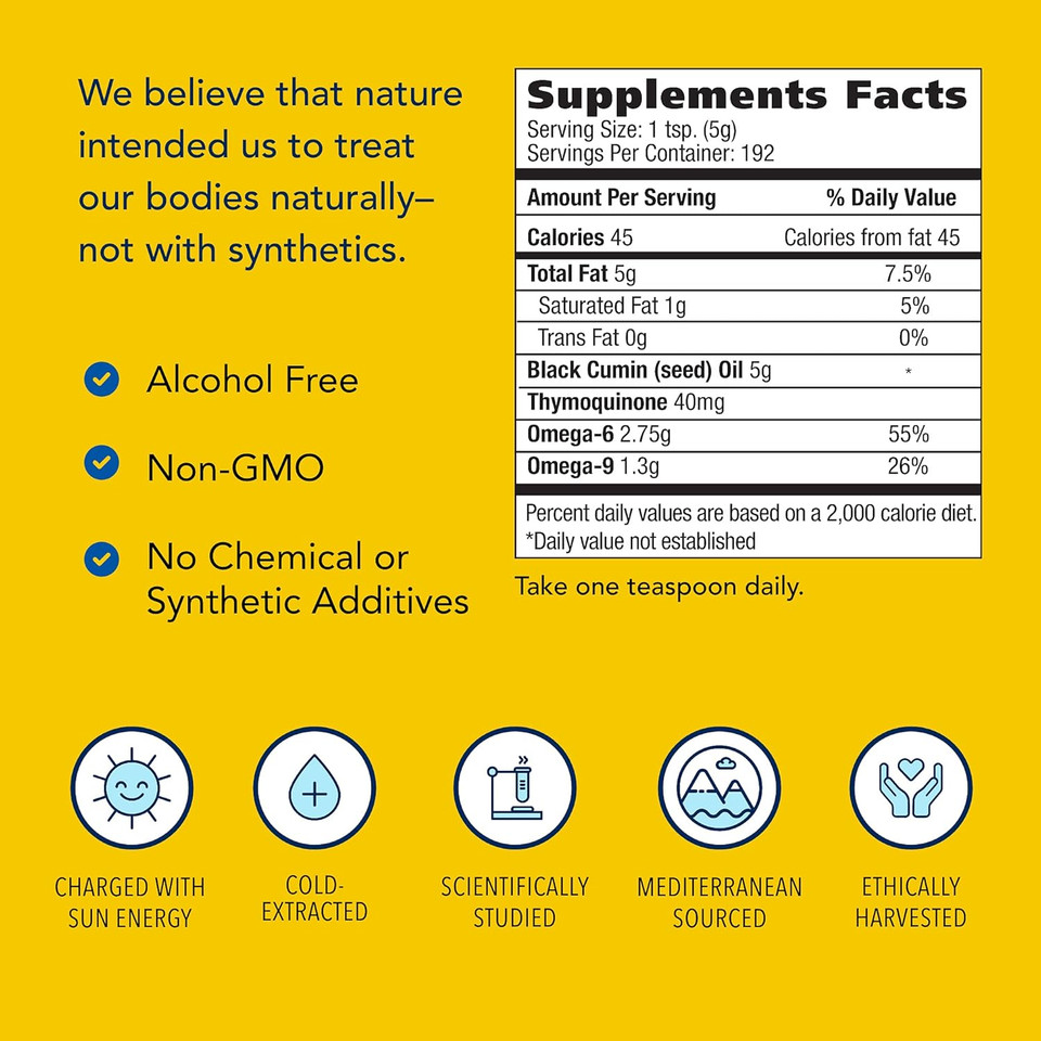 North American Herb & Spice Black Seed Oil - 32 Fl. Oz. - Cardiovascular, Digestive & Immune Support - Non-Gmo - 192 Servings