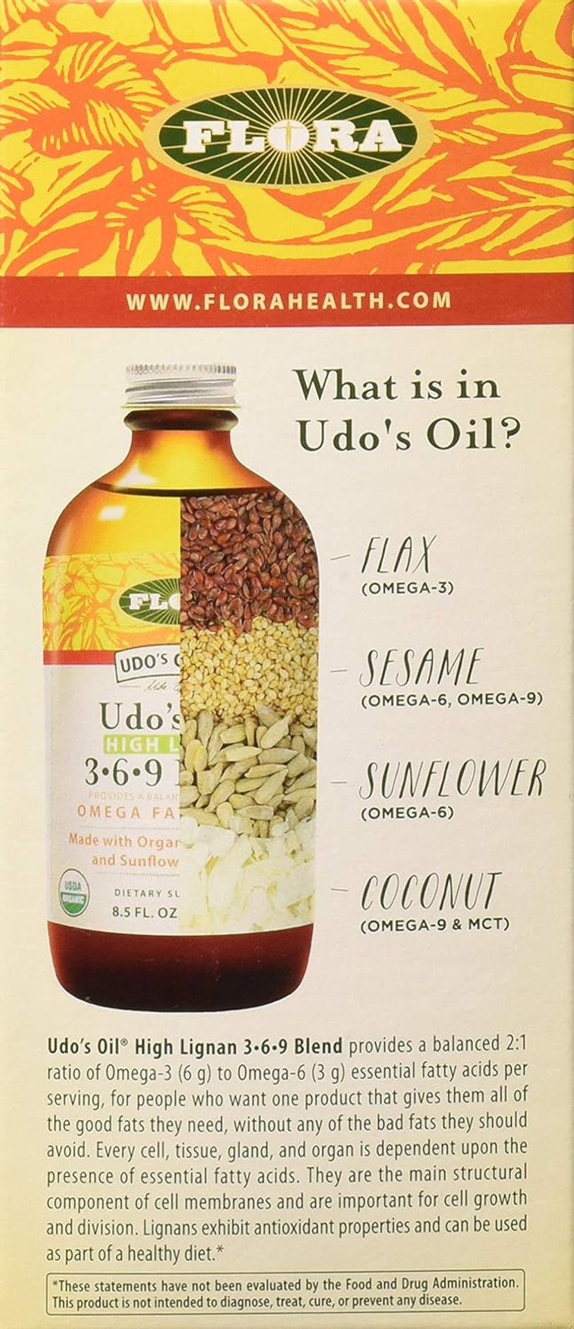 Flora - Udo'S Choice, Omega 369 Oil Blend, High Lignan, 8.5 Fl Oz Flora - Udo'S Choice, Omega 369 Oil Blend, High Lignan, 8.5 Fl Oz