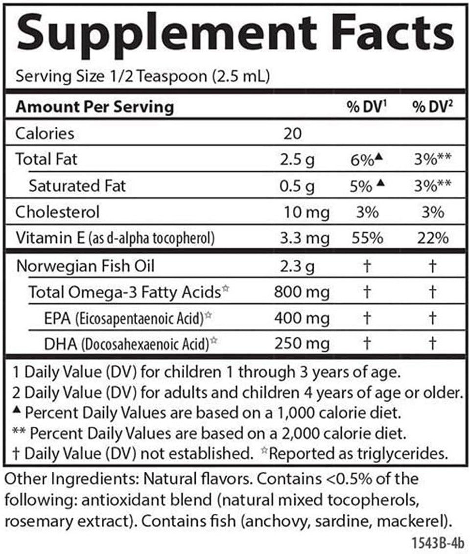 Carlson Kid'S The Very Finest Fish Oil, Lemon, Norwegian, 800 Mg Omega-3S, 200 Ml