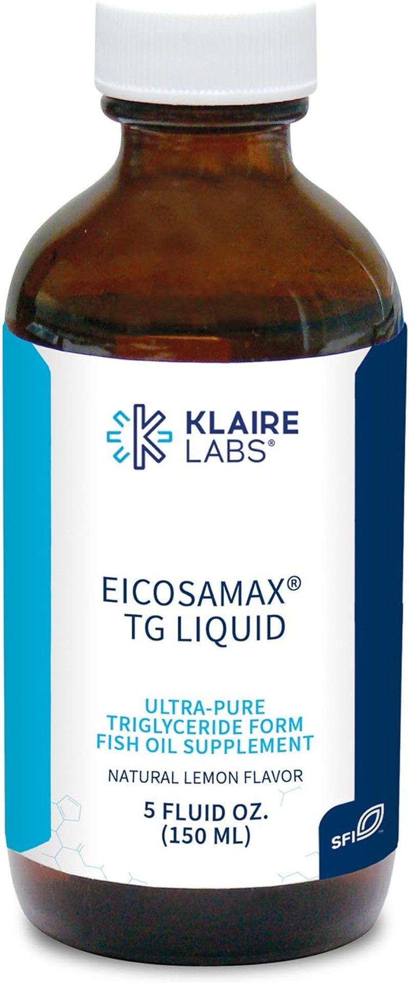Klaire Labs Eicosamax Tg Fish Oil - Ultra Pure Omega-3 Fish Oil Pills With Epa/Dha - Sustainably Sourced - Natural Lemon Flavor For No Fishy Burps Or Aftertaste (30 Servings / 5 Fl Oz)
