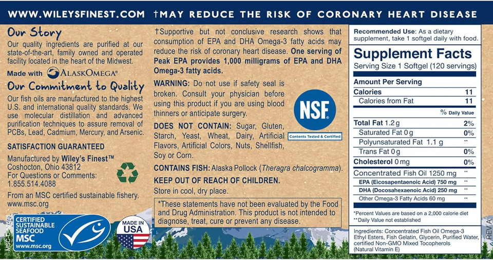 Peak Epa 120 Softgels