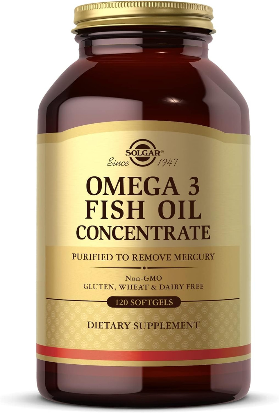 Solgar Omega-3 Fish Oil Concentrate - 120 Softgels - Support For Cardiovascular, Joint & Metabolic Health - Gluten Free, Non-Gmo, Dairy Free - 60 Servings