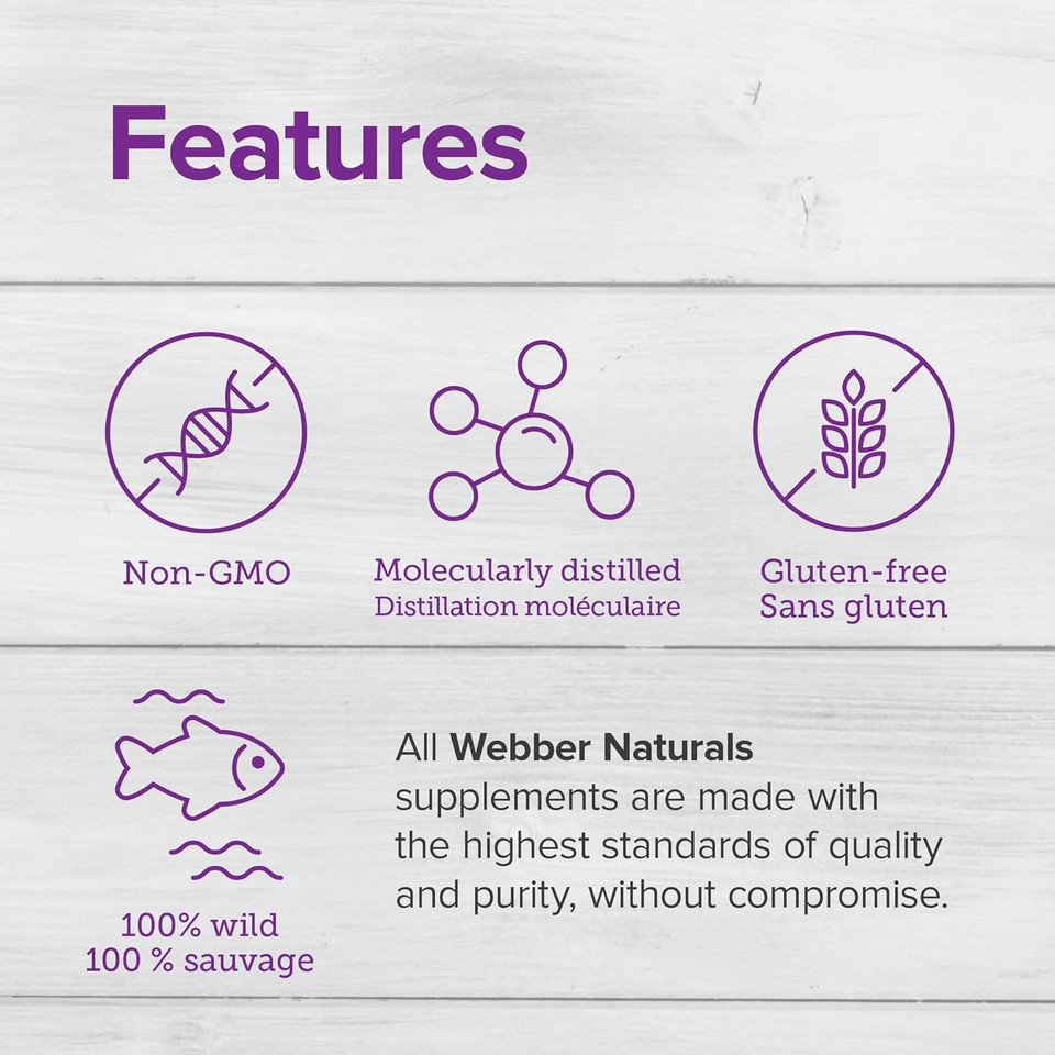 Webber Naturals Fish Oil 1,000 Mg With 300 Mg Of Omega-3 Per Pill, 210 Softgels, For Heart, Brain And Cardiovascular Health, Non-Gmo, Gluten Free