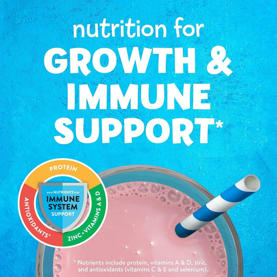 Pediasure Grow & Gain With 3G Fiber For Digestive Health, Provides Immune Support, Kids Protein Shake, 27 Vitamins And Minerals, 7G Protein, Dha Omega-3, Non-Gmo, Strawberry 8-Fl-Oz Bottle, 24 Count