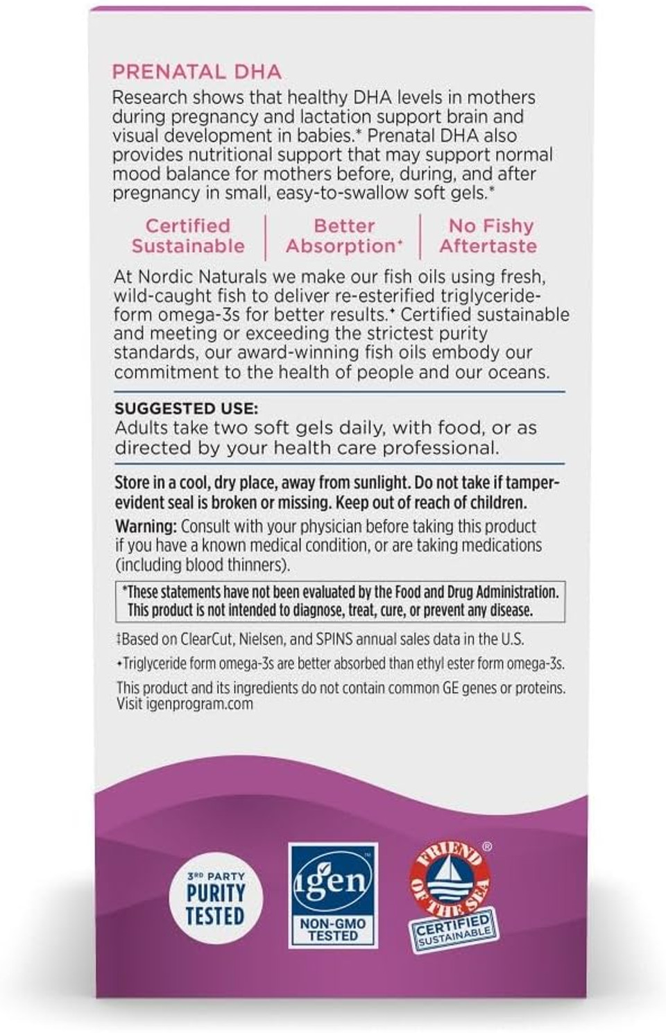 Nordic Naturals Prenatal Dha, Unflavored - 90 Soft Gels - 830 Mg Omega-3 + 400 Iu Vitamin D3 - Supports Brain Development In Babies During Pregnancy & Lactation - Non-Gmo - 45 Servings