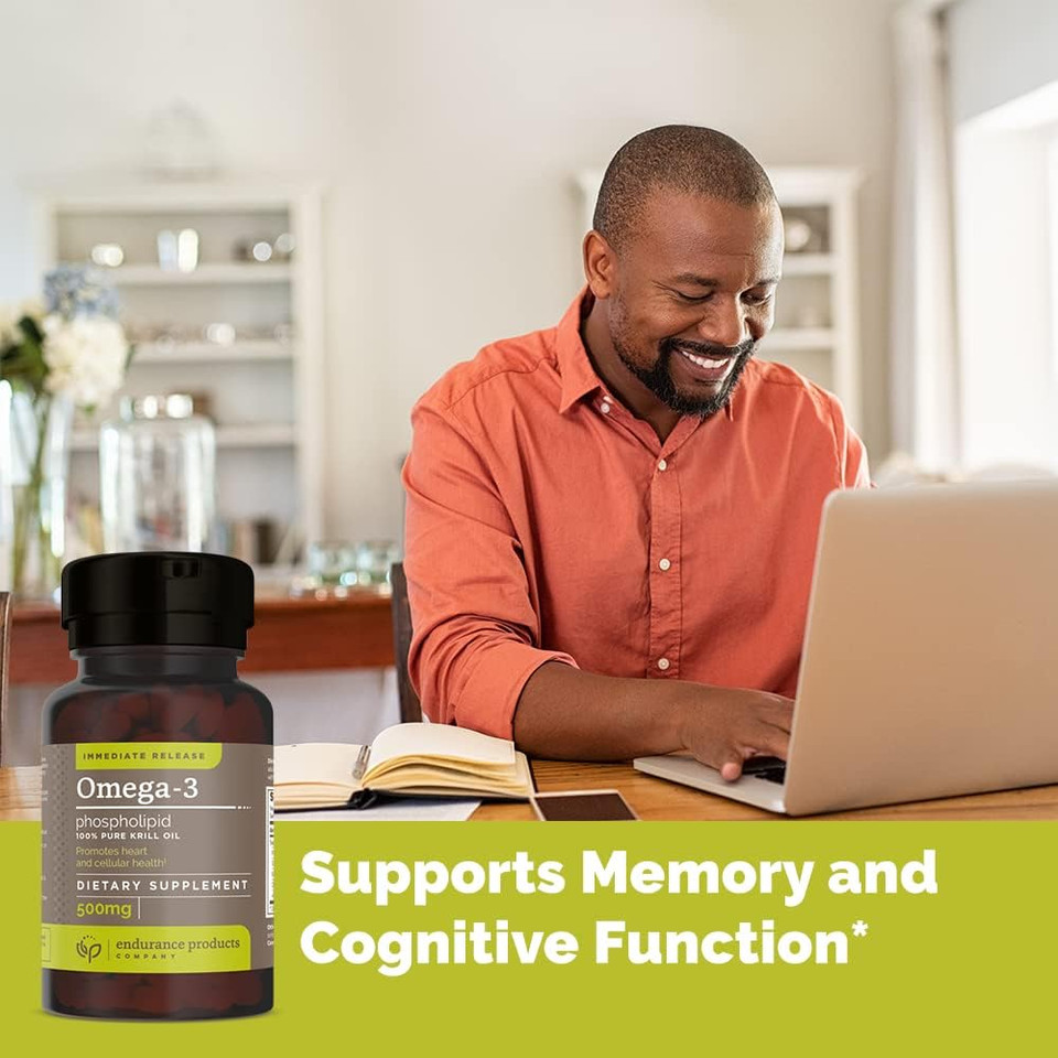 100% Pure Krill Oil - Omega-3S Epa, Dha And Astaxanthin - 1000Mg Per Serving, 180 Softgels - Phospholipids - Endurance Products Company