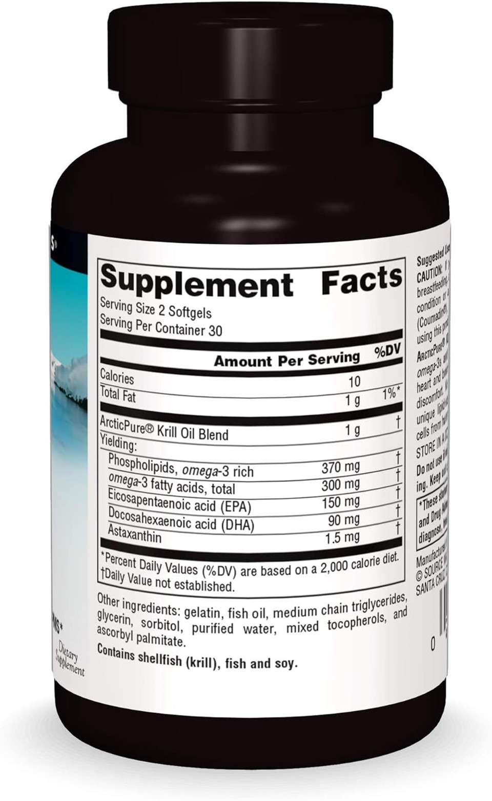 Source Naturals Arcticpure Krill Oil 500 Mcg Premium Omega-3 For Heart, Brain, And Pms - 60 Softgels60 Softgels