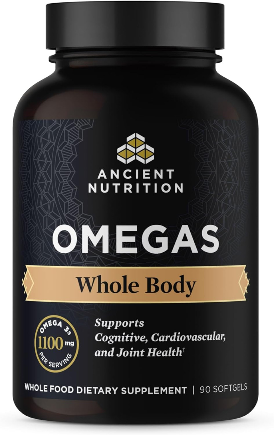 Ancient Nutrition Ancient Omegas Whole Body - Ala, Dha, Epa, Eta From Wild Caught Fish - 90 Capsules