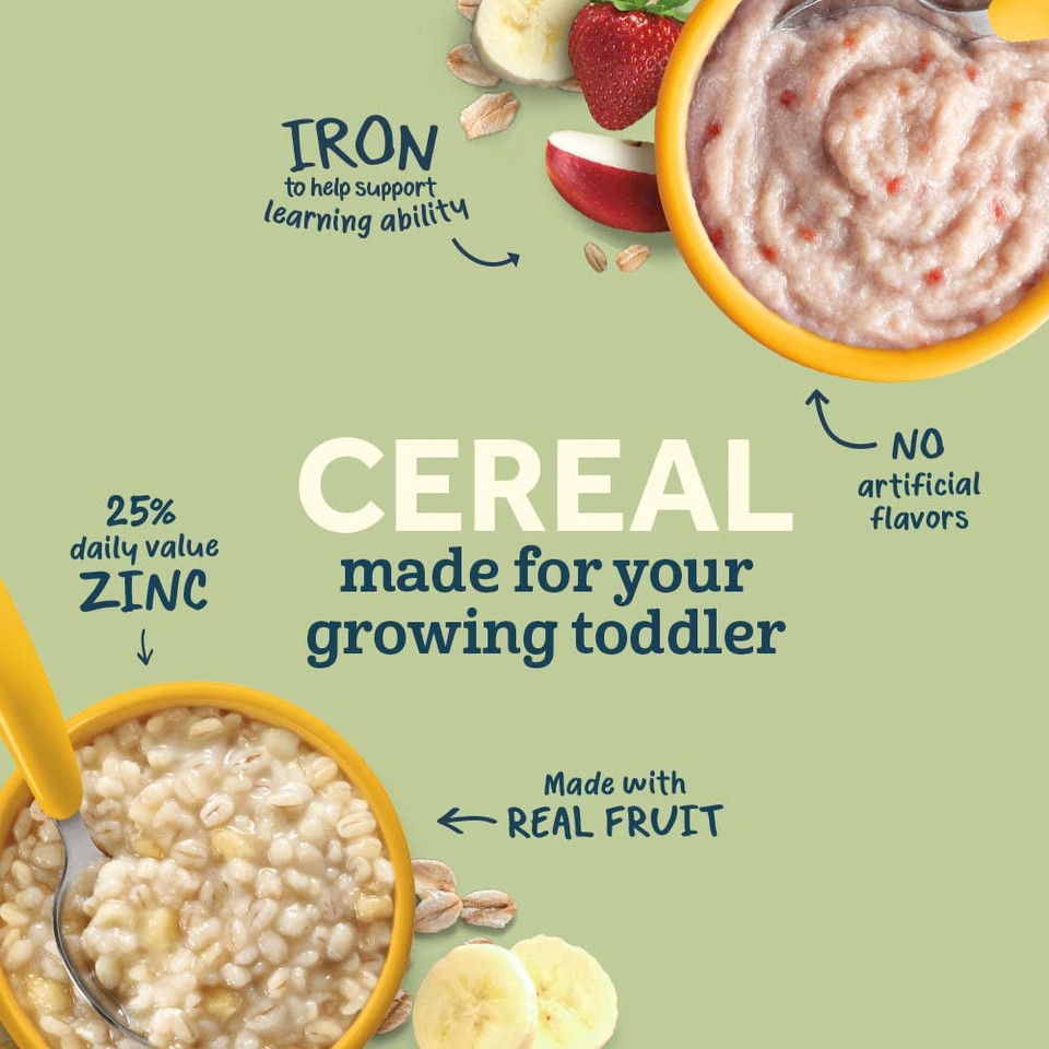Gerber Baby Cereal, Oatmeal & Barley, Apple Cinnamon, 4.5 Ounce Self-Feeding Trays (Pack Of 8) Gerber Baby Cereal, Oatmeal & Barley, Apple Cinnamon, 4.5 Ounce Self-Feeding Trays (Pack Of 8)