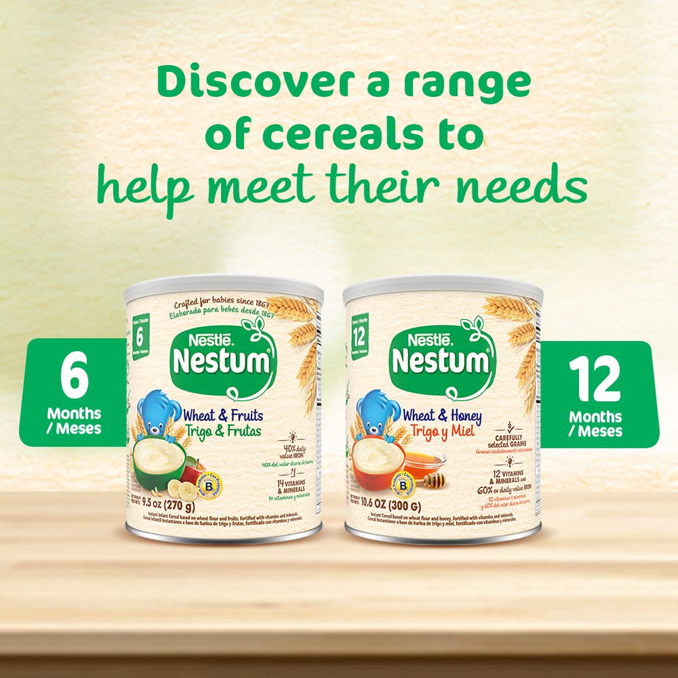 Nestle Nestum, Wheat & Fruits, 9.5 Ounce (Pack Of 12)
