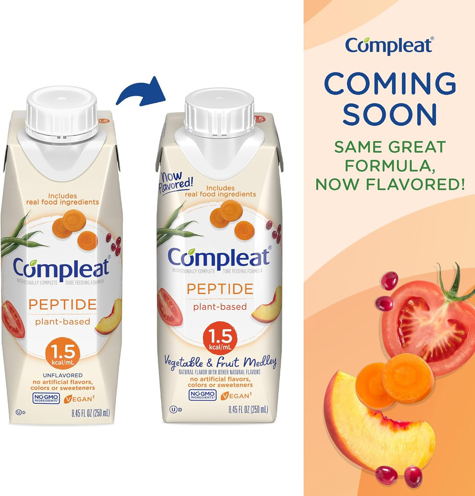 Compleat Peptide 1.5 Tube Feeding Formula, Unflavored, 8.45 Fl Oz (Pack Of 24) Compleat Peptide 1.5 Tube Feeding Formula, Unflavored, 8.45 Fl Oz (Pack Of 24)