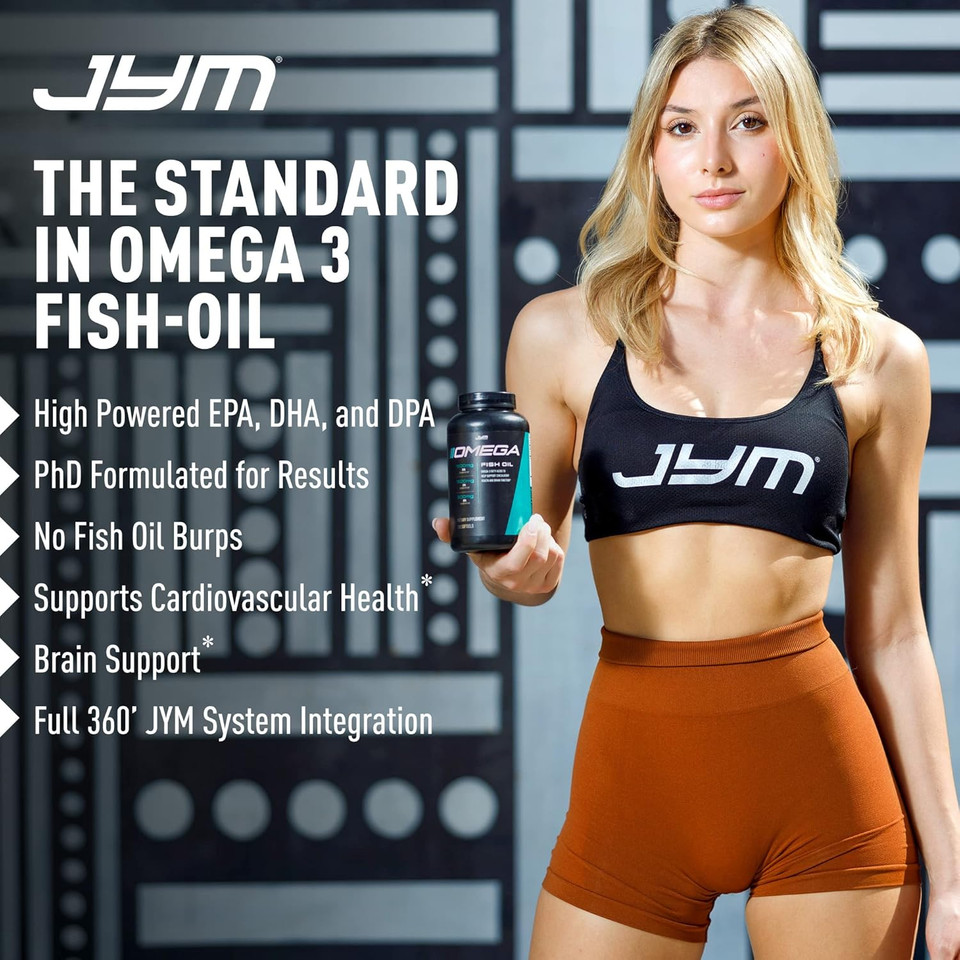 Omega Jym Fish Oil 2800Mg, High Potency Omega 3, Epa, Dha, Dpa For Brain, Heart, & Joint Support | Jym Supplement Science | 120 Soft Gels Omega Jym Fish Oil 2800Mg, High Potency Omega 3, Epa, Dha, Dpa For Brain, Heart, & Joint Support | Jym Supplement Science | 120 Soft Gels