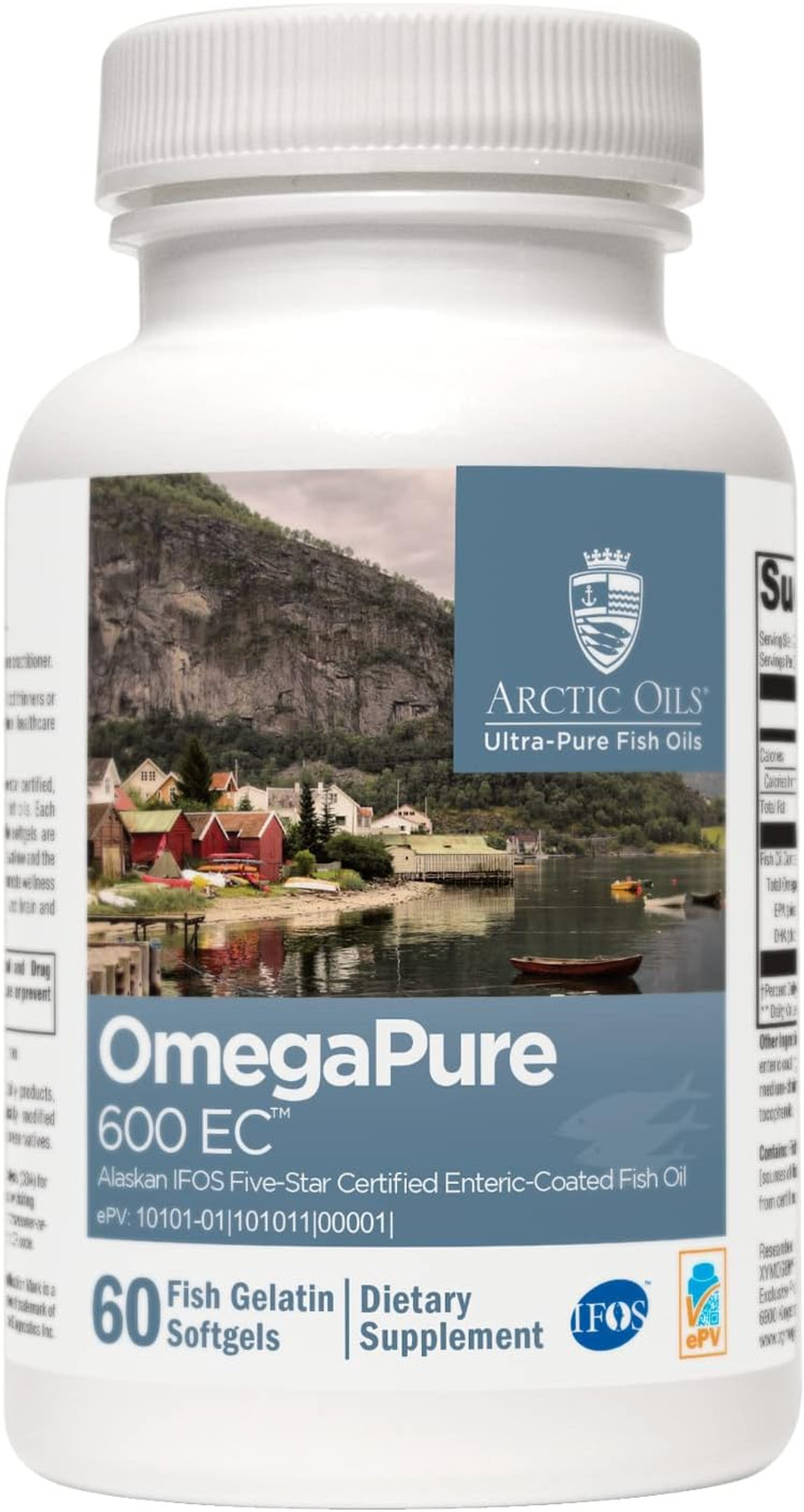 Xymogen Omegapure 600 Ec - International Fish Oil Standards (Ifos) Five-Star Certified Enteric-Coated Fish Oil - Dha Epa Omega-3 Supplement For Cardiovascular + Cognitive Support (60 Softgels)