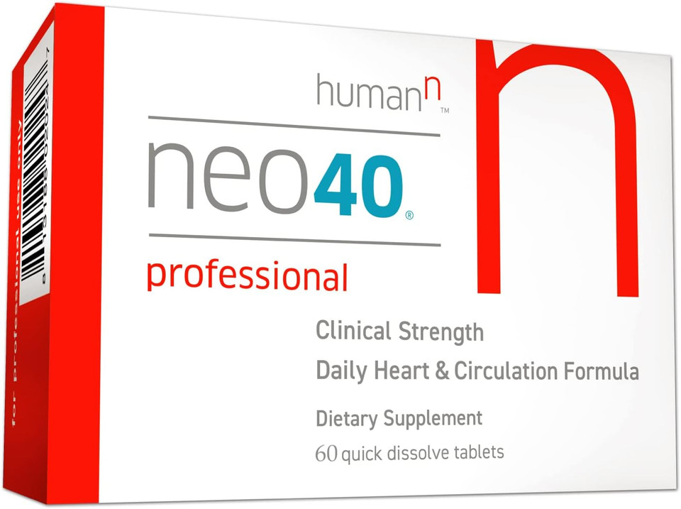 Neo40 Professional - Nitric Oxide Booster With Methylfolate - Natural Blood Pressure Supplement - May Help Support Healthy Blood Pressure, Circulation And Cardiovascular Health - 60 Tablets
