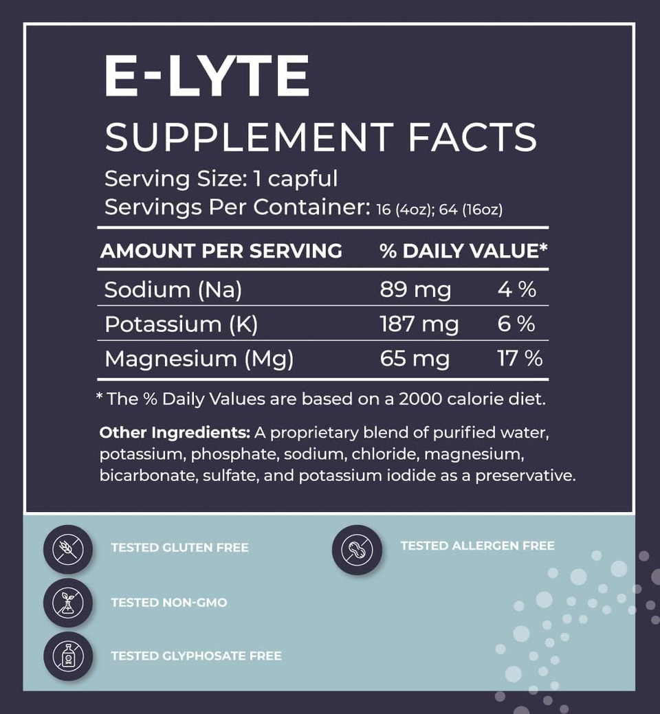 Bodybio Electrolytes For Hydration - 4 Oz Concentrate | No Sugar | No Calories | Keto Electrolytes | Dehydration Recovery W. Magnesium + Potassium + Sodium | Relieves Cramps | Elyte4 Fl Oz (Pack Of 1)