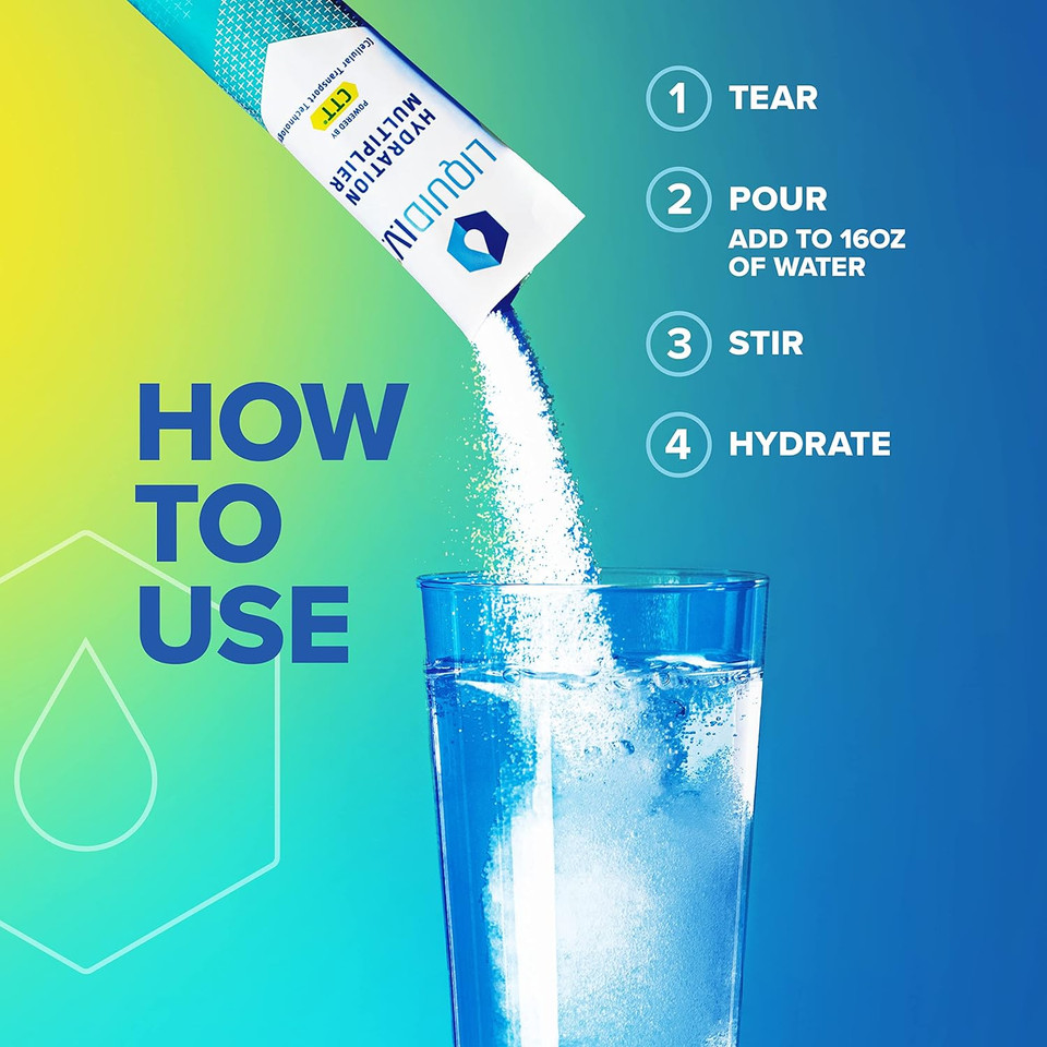 Liquid I.V. Hydration Multiplier - Watermelon - Hydration Powder Packets | Electrolyte Drink Mix | Easy Open Single-Serving Stick | Non-Gmo | 48 Sticks16 Servings (Pack Of 3)