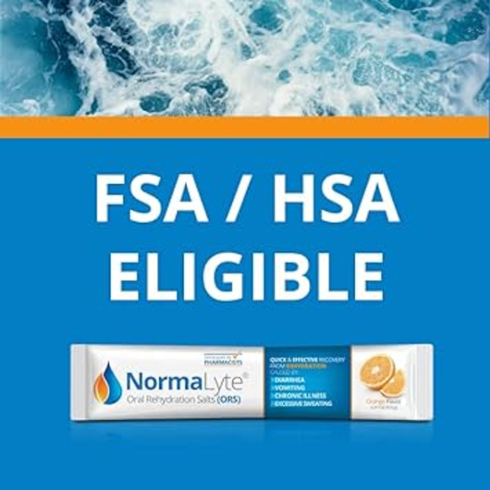 Normalyte Oral Rehydration Salts, Orange, 6 Pk (Yields 500Ml Per Pack), Electrolyte Powder