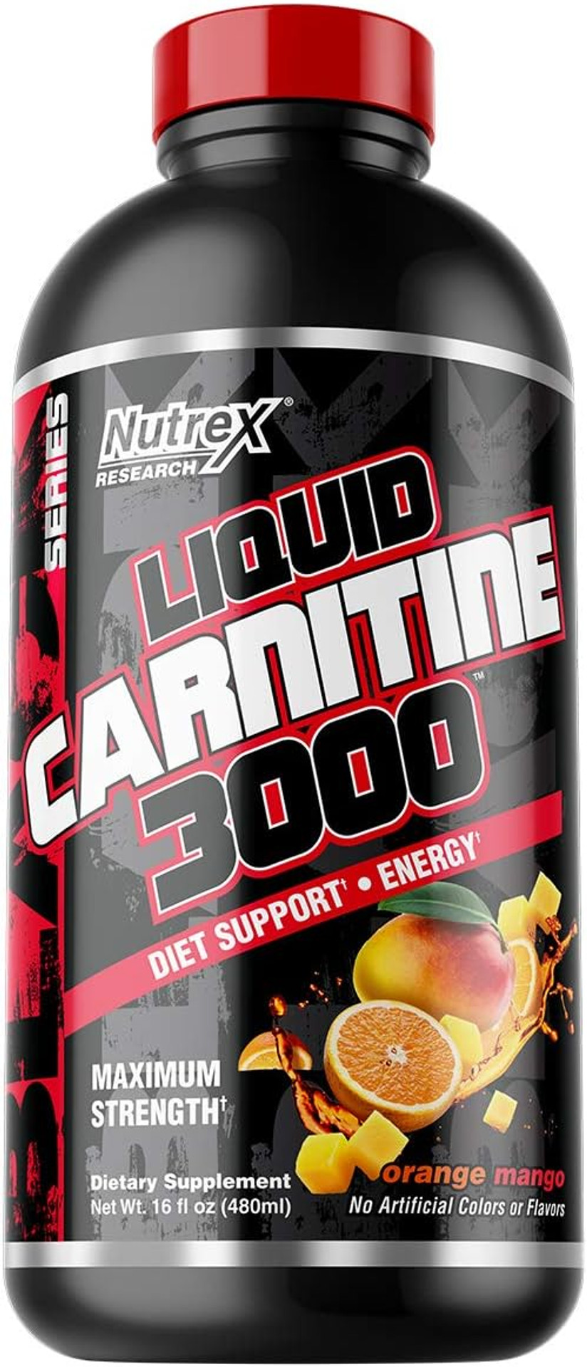 Nutrex Research Liquid Carnitine 3000 | Premium Liquid Carnitine, Fat Loss Support | Orange Mango |16 Fl Ozorange Mango