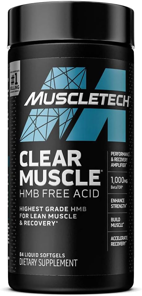 Muscle Recovery, Muscletech Clear Muscle Post Workout Recovery, Muscle Builder For Men & Women, Hmb Supplements, Sports Nutrition Post Workout Recovery & Muscle Building Supplements, 84 Ct84 Count (Pack Of 1)