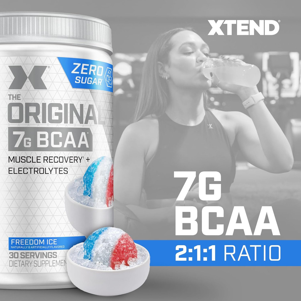 Xtend Original Bcaa Powder Freedom Ice | Sugar Free Post Workout Muscle Recovery Drink With Amino Acids | 7G Bcaas For Men & Women | 30 Servings30 Servings (Pack Of 1)