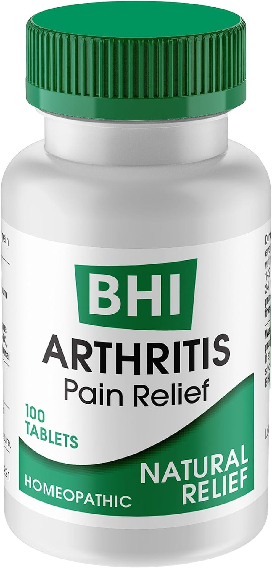 Bhi Arthritis Pain Relief Daily Joint Health Support Arnica + 13 Natural Actives Homeopathic Plant & Mineral Blend Helps Relieve Minor Pain & Stiffness In Joints For Women & Men - 100 Tablets