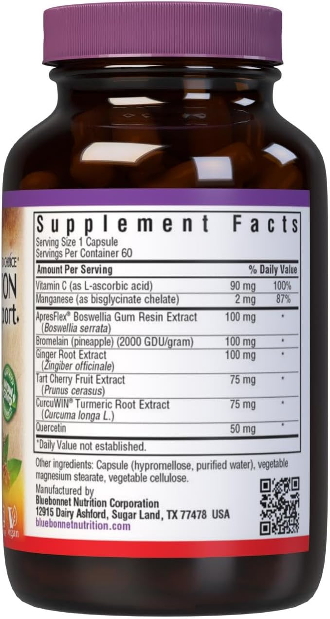 Bluebonnet Nutrition Targeted Choice Pain & Inflammation Support Herbal Blend, 60 Count