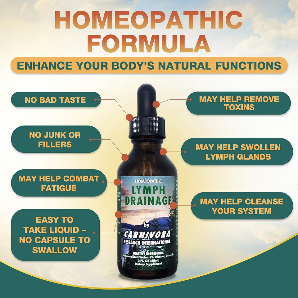 Carnivora - Lymph Drainage Drops - Stimulates And Cleanses Your Lymphatic System  Flushes Cell Waste, Boosts Energy, Combats Exhaustion. 2 Fl Oz (Pack Of 1)