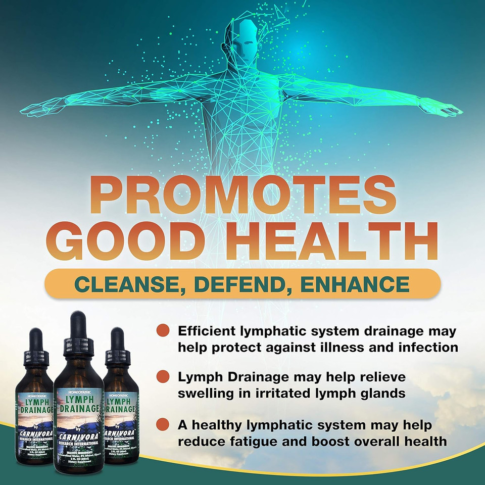 Carnivora - Lymph Drainage Drops - Stimulates And Cleanses Your Lymphatic System  Flushes Cell Waste, Boosts Energy, Combats Exhaustion. 2 Fl Oz (Pack Of 1)