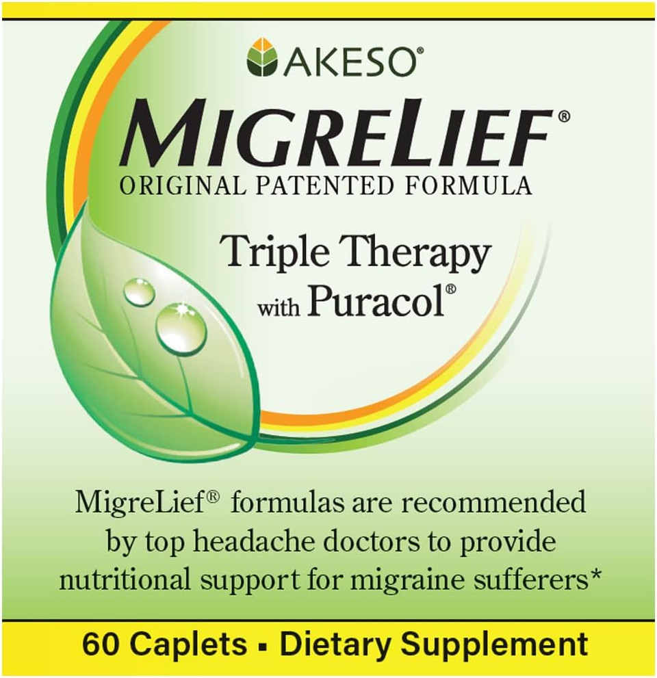 Migrelief Nutritional Support & Comfort Kit For Migraine Sufferers - Migrelief Original Daily Triple Therapy Formula, Plus Migrelief Comfort Stick Essential Oils Roll-On (10Ml) - 1 Month Supply2 Piece Set