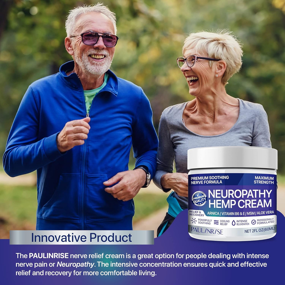 Paulinrise Neuropathy Pain Cream For Feet  Soothing Nerve Pain Cream With Arnica, Vitamin B6 And E, Msm, And Aloe Vera  Maximum Strength Formula For Feet And Hands  Cooling And Rejuvenating