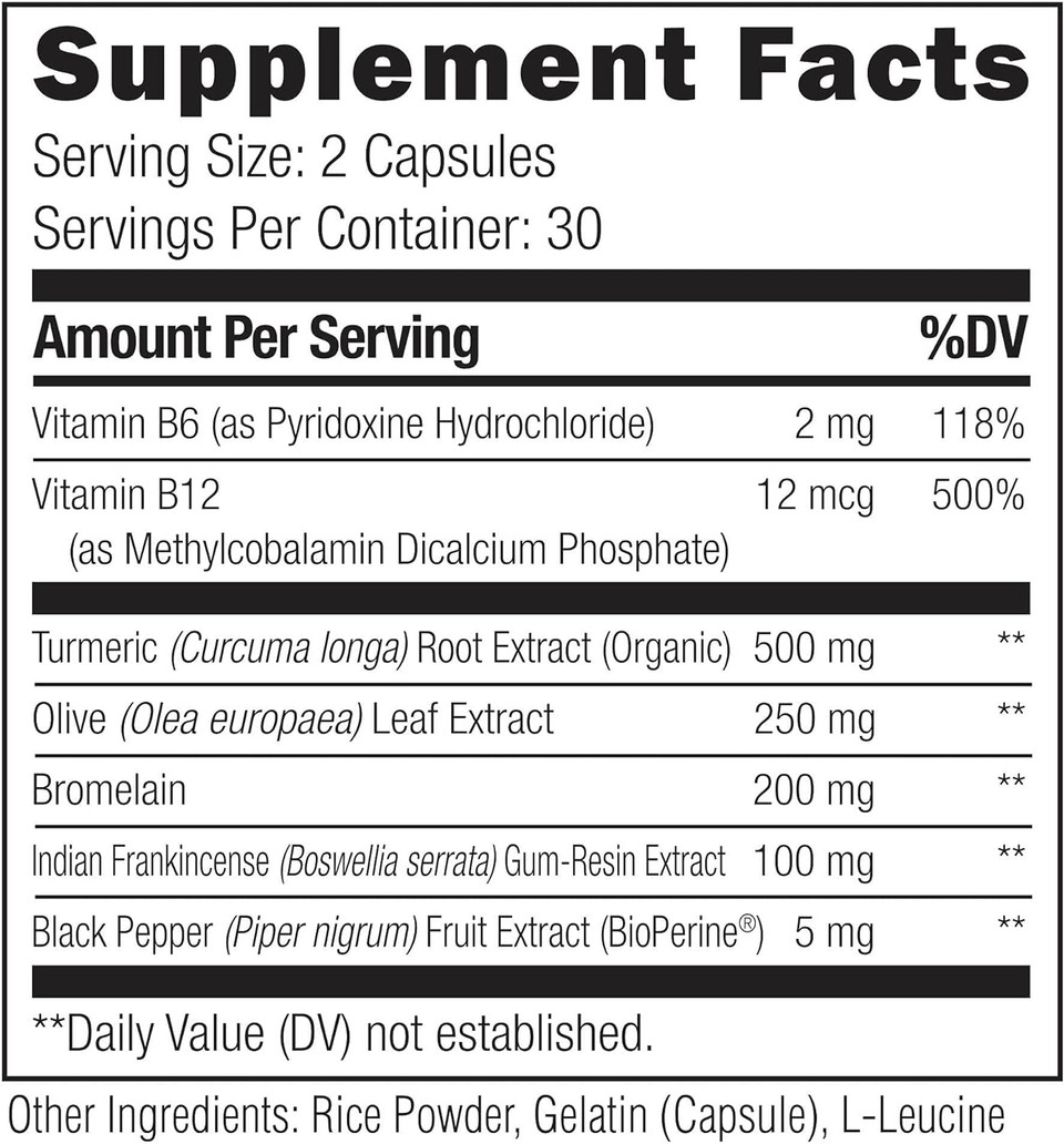 Umzu Zurelief - Comfort & Joint Health Supplement To Support Flexibility, Comfort, Mobility, Gut Health, Turmeric, B6, B12 - (30 Day Supply 60 Capsules)