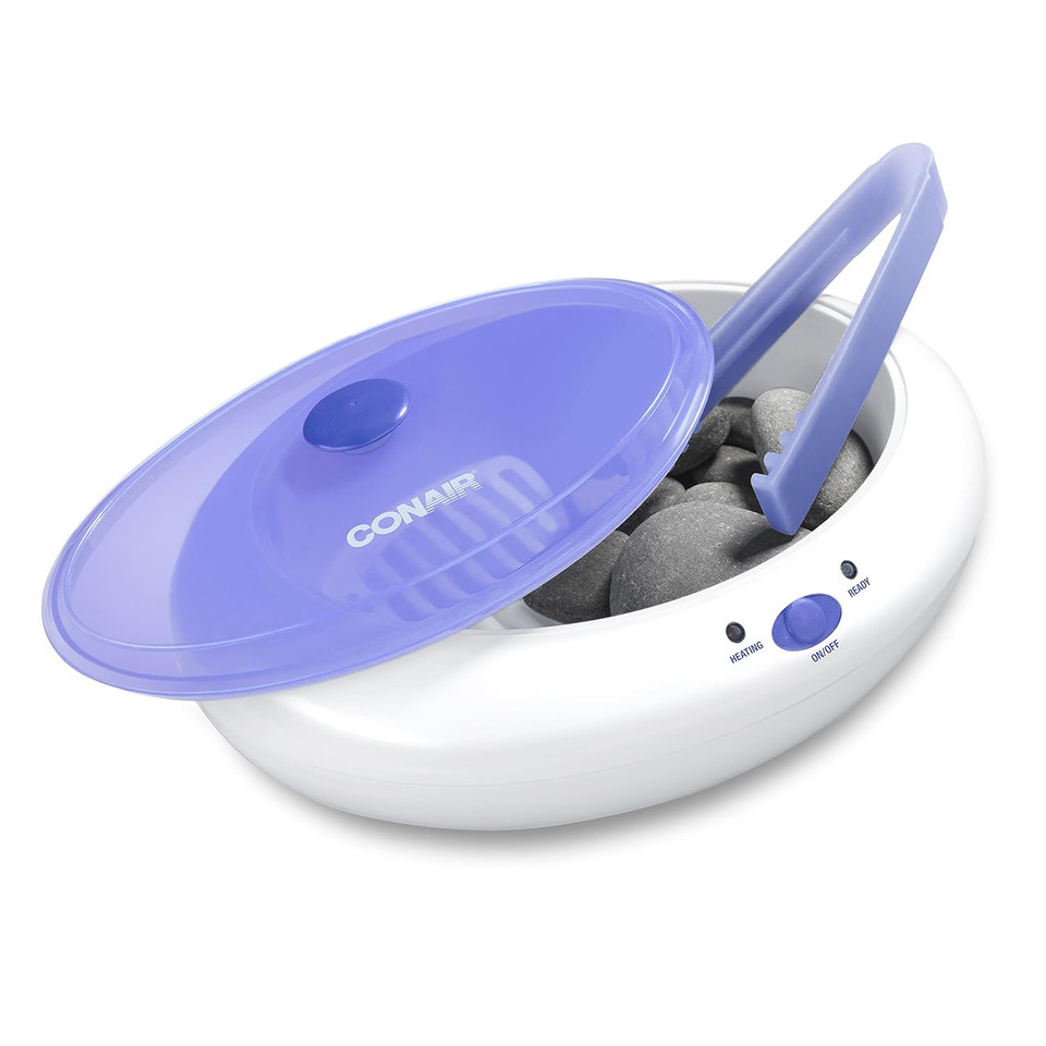 Conair Hot Stone Massage Kit, Portable Heated Rock Therapy System With 10 Massaging Stones To Help Relax Muscles, Improve Circulation, And Rejuvenate Your Body